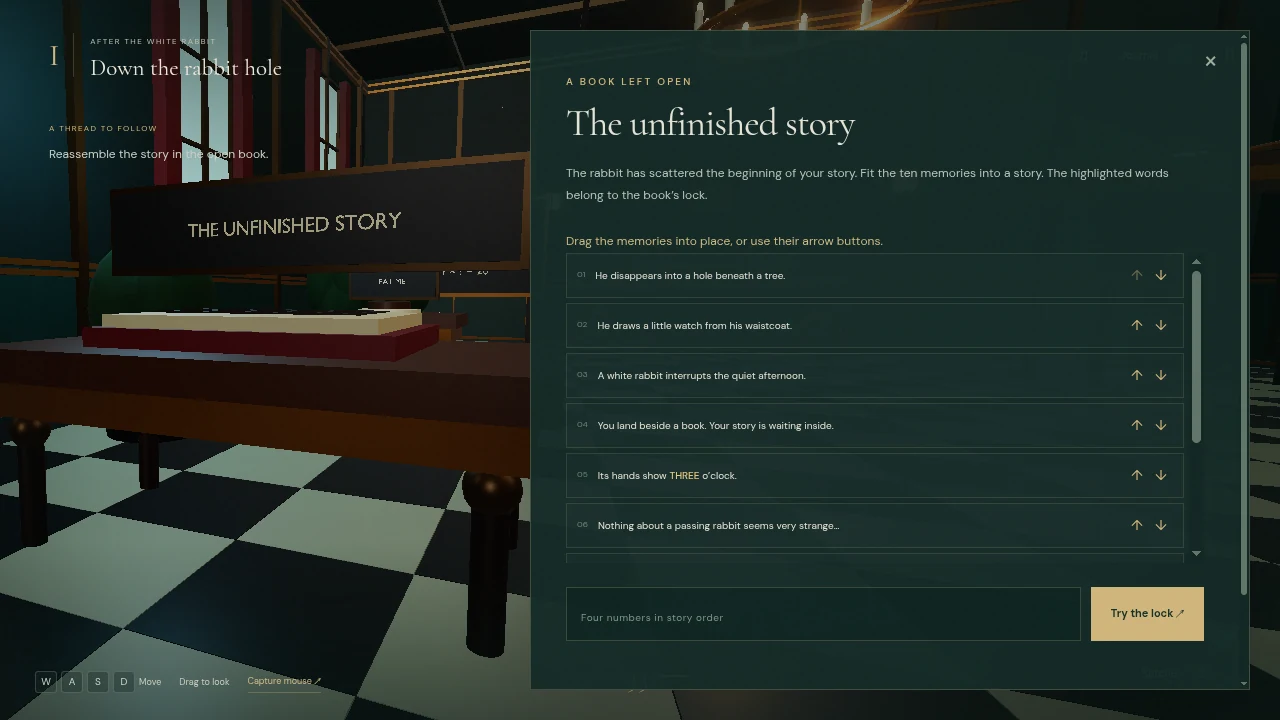 The story fragments in our book interface.
