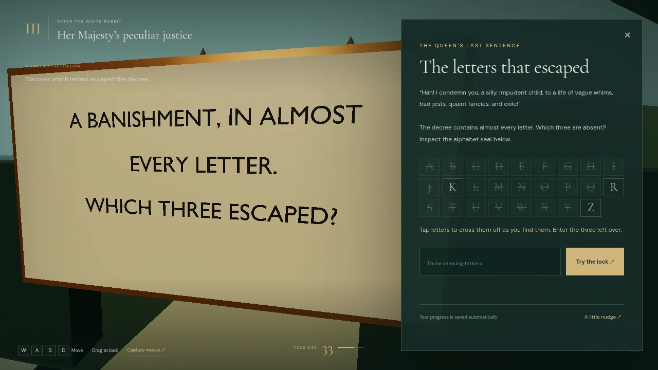 Our English decree with the letter-marking tool.