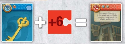 The triangular key combines with door 6.